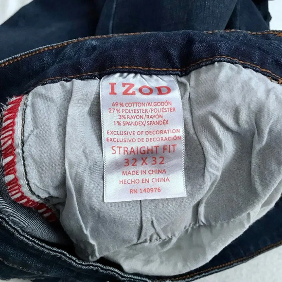 Izod NWOT Comfort Stretch Straight Fit Jeans Men 32x32 - Picture 9 of 10